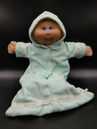 Vintage Coleco Cabbage Patch Kids Premie Bald Baby Doll W Blue Eyes.  Clothes.
