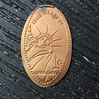 Ellis Island Statue Of Liberty Copper Smashed Pressed Elongated Penny P667