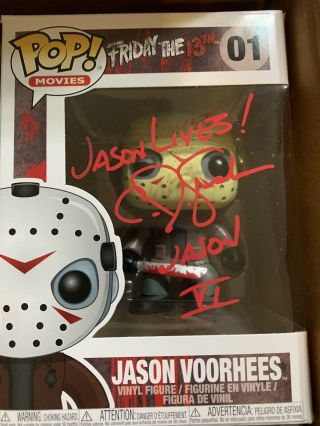 Friday The 13th Jason Lives Funko Pop Signed By Jason Cj Graham