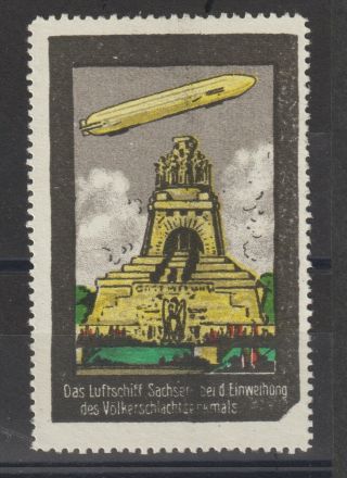 German Poster Stamp Zeppelin