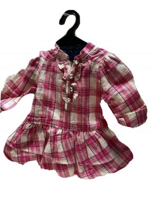 American Girl Doll Pink Western Plaid Outfit Cowgirl Dress.