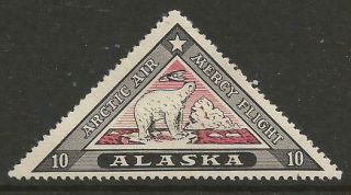 Us Alaska 1920s " Arctic Air " Triangle Poster Label Wbm