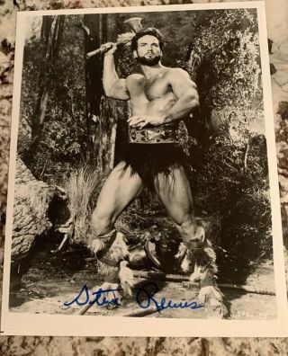 Hercules Steve Reeves Body Building 3 Signed Photo Psa Psa/dna