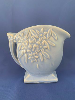 Vintage Mccoy Pottery Blue Miniature Flower Vase Holder 1930s 1940s