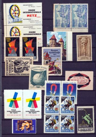 Germany France Metz Davos Red X Poster Labels Cinderella Mnh Mh (35, ) Nt 8768