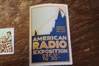 American Radio Exposition Grand Central Ny 1924? Poster Stamp H