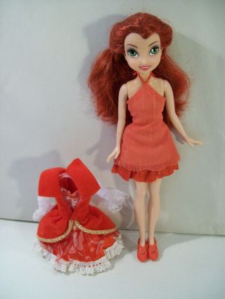 Disney Tinkerbell Fairy Friend Rosetta 9 " Doll With Red Dress Jakks