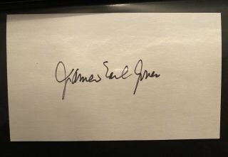 James Earl Jones Signed Autographed 3x5 Index Card Star Wars Darth Vader