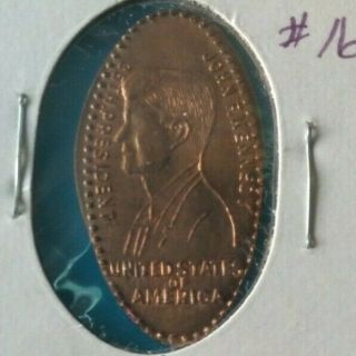 John F Kennedy 35th President Jfk Elongated 1959 Copper Penny P&pc 16