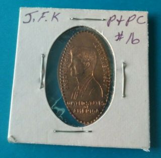 JOHN F KENNEDY 35th President JFK Elongated 1959 Copper Penny P&PC 16 2