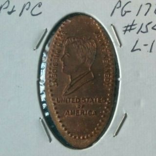 John F Kennedy 35th President Jfk Elongated Copper Penny P&pc 15c