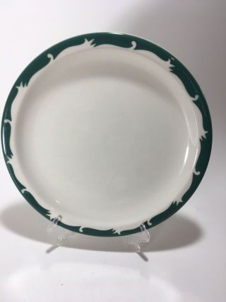 8 Vtg Syracuse China Restaurant Ware Dinner Plate Green Wintergreen 8 - C 9 1/2”