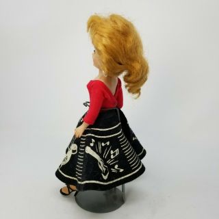 Vogue Redhead Jill Doll Dressed in Black Record Hop Skirt Outfit 10 1/2 3