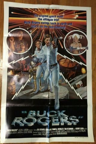Buck Rogers One Sheet Movie Poster 1979 Style B Autographed By Felix Twiki Silla