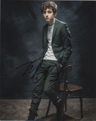 Timothee Chalamet Call Me By Your Name Autographed Signed 8x10 Photo 14