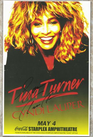 Tina Turner Autographed Concert Poster The Best,  Better Be Good To Me