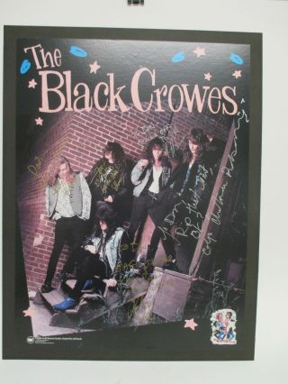 Signed The Black Crowes Promo Poster Autographed By Chris Robinson,  Rich,  Colt,  2
