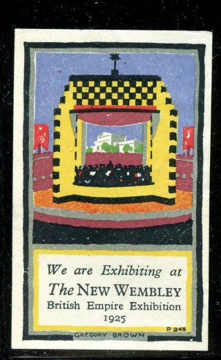 Great Britain Poster Stamp 1925 British Empire Exhibition Wembley