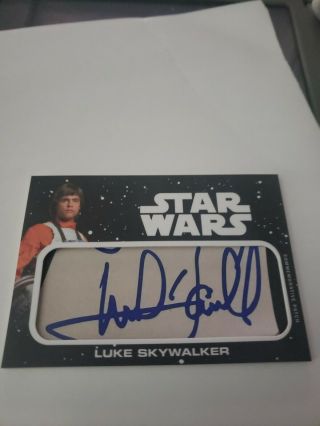 Mark Hamill Luke Skywalker Signed Star Wars Rise Of Topps Autograph Custom Cut