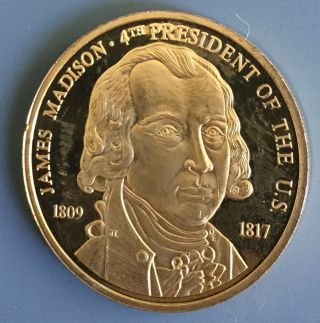 James Madison 4th President Of The United States Coin Medal