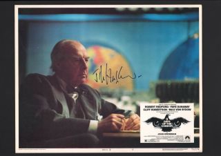 John Houseman - Signed Autograph Lobby Card - 3 Days Of The Condor