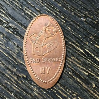 Fao Schwarz Jack In The Box Copper Pressed Smashed Elongated Penny P6301