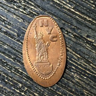Nyc Statue Of Liberty Copper Pressed Smashed Elongated Penny P6440