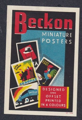 Denmark Poster Stamp A&b Beckon Miniature Posters