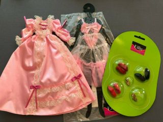 Takara Jenny Doll Pink Satin Formal Dress Nrfp Ellie Lingerie / Crinoline Shoes