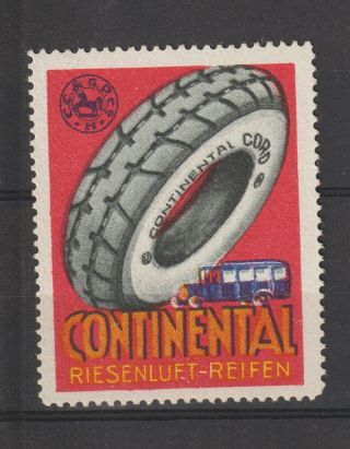 German Poster Stamp Continental Tyres