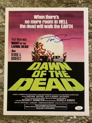 Tom Savini Signed 11x14 Photo Dawn Of The Dead Horror Exact Proof Jsa B