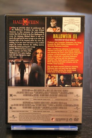 Halloween 2&3 Double DVD with (4) Cast Signatures Dick Warlock / Nelkin JSA 3