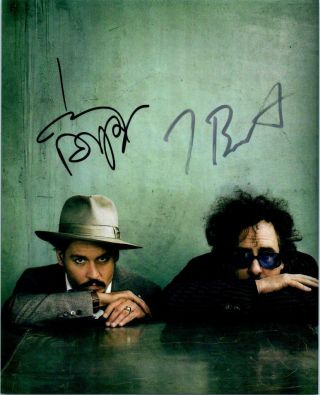 Tim Burton Johnny Depp Autographed 8x10 Picture Signed Photo Pic Includes