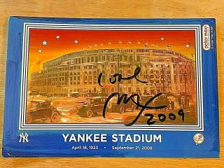 Peter Max Autographed Old Yankee Stadium 9x6 Promotional Litho
