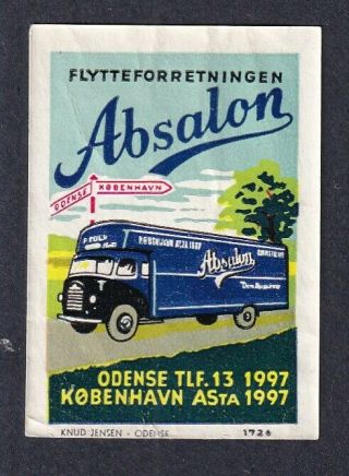 Denmark Poster Stamp Knud Jensen Absalon Moving Truck Cph Odense