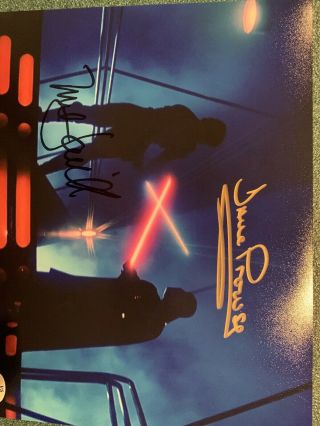 Star Wars Dave Prowse & Mark Hamill Darth Vader Luke Skywalker Signed Photo