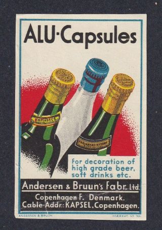 Denmark Poster Stamp A&b Alu Beer Capsules