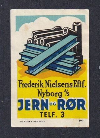 Denmark Poster Stamp Hagen & Sievertsen Nyborg Iron & Tool