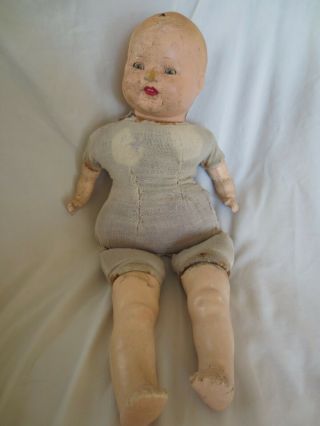 Eih Horsman Antique Doll 21 " Red Lips Retractable Blue Eyes Appraised Circa 1910