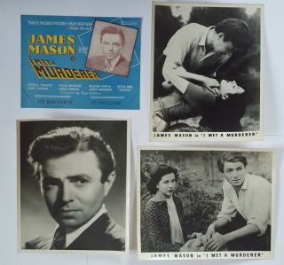 I Met A Murderer [1939] Exclusive Film Stills & Flyer James Mason