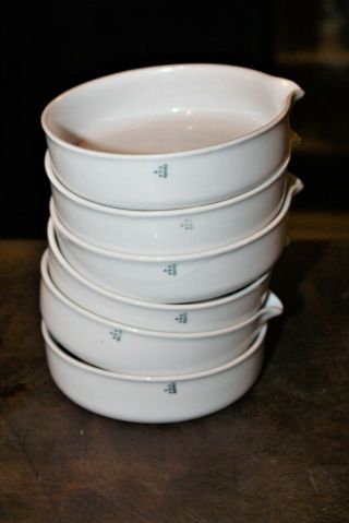 6 Vintage Coors Porcelain Company Evaporating Dishs 4 1/4 " Diameter - Nos