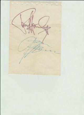 Gene Simmons & Paul Stanley " Kiss " Signed Autographed Page