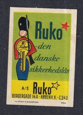 Denmark Poster Stamp Hagen & Sievertsen Ruko Lock Factory