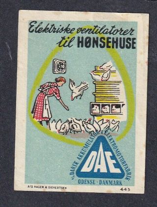 Denmark Poster Stamp Hagen & Sievertsen Dae Chicken House Ventilator Odense
