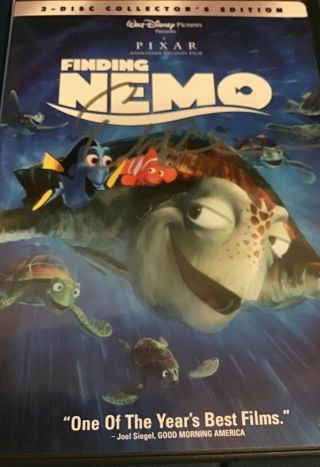 Finding Nemo DVD Autographed by Ellen DeGeneres In Sliver Item 3