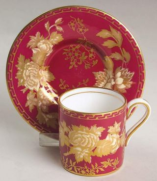 Wedgwood Tonquin Ruby Bond Demitasse Cup & Saucer 900169