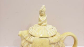 Vintage Sadler Ye DainTee Ladyee Teapot,  Made in England,  Yellow 2