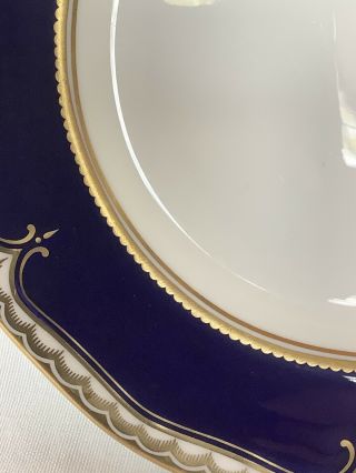 Royal Worcester Diplomat Blue Gold White Porcelain 8” Salad Dessert Plate 2