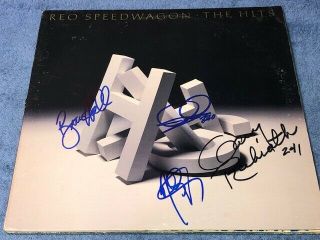 Reo Speedwagon Band Signed Greatest Hits Record Album Lp Kevin Cronin,  3