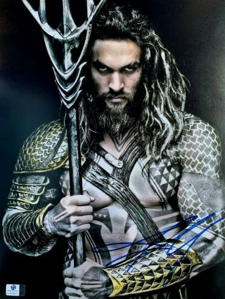 Aquaman Photo Signed By Jason Mamoa,  With 2 Coas,  11x14
